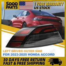 Left Driver Side Outer Tail Light Lamp For 2023-2025 Honda Accord 33550-30A-A01