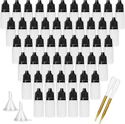50st Augentropfenflasche 10ml Tropfflasche Squeezable Dropper Bottles Liquid Beh