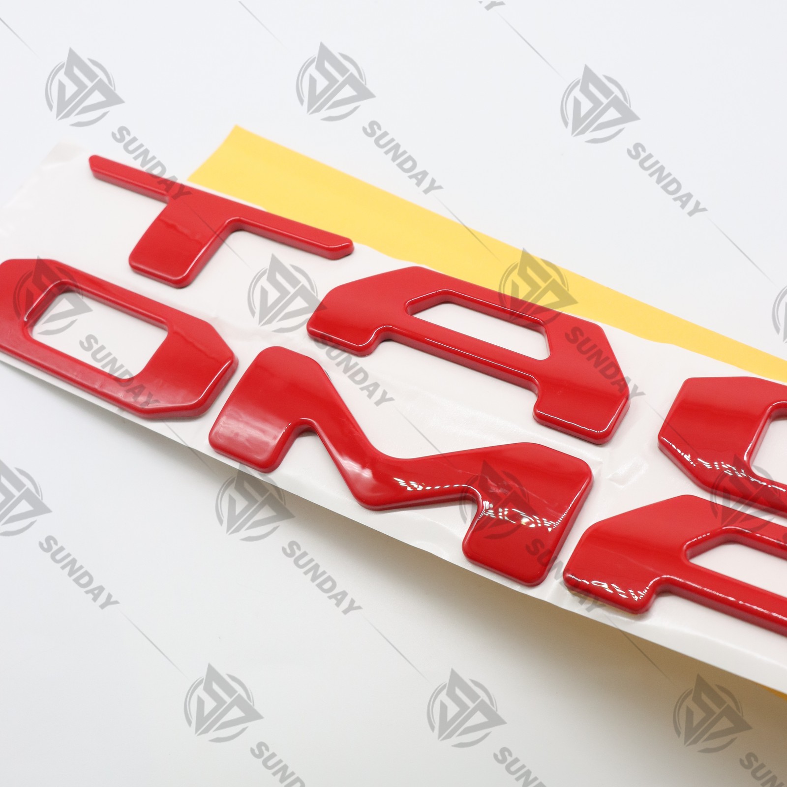 For 2024-25 Tacoma Tailgate Insert Emblem Letters Rear Trunk 3D Raised Gloss Red