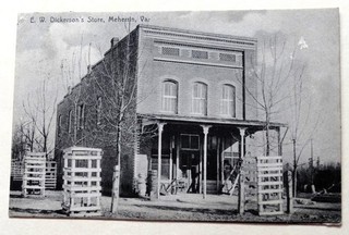 1909 E.W. Dickerson's Store MEHERRIN VA primi db cartolina negozio di campagna