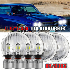 4pcs 5.75 5-34 Dot Led Headlights Hilo Drl For Chevy Chevelle 1964-1970