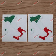 2X Glossy 4'' Italian Flag Map Italy Decal Sticker Car Vinyl Italia Style a