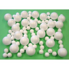 Major Brushes Polystyrene Balls Assorted pack of 75 50 x 35mm and 25 x 70mm