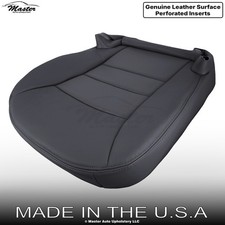 2005-2013 Fits Chevrolet Corvette Genuine Leather Driver Bottom Seat Cover Ebony