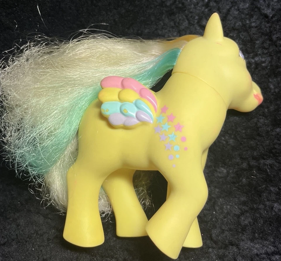 Vintage My Little Pony G1 Rainbow Curl RINGLET MLP Rizos Amarillo Pegaso Foto 4 de 4