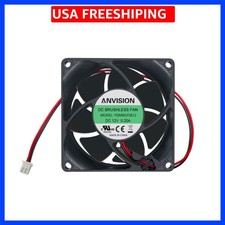 80mm x 25mm DC 12V Brushless Cooling Fan, Dual Ball Bearing, 2 Pin