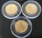 1929 Indian Head $5 Gold Proof Set of 3 Sequential COA Rare Collection