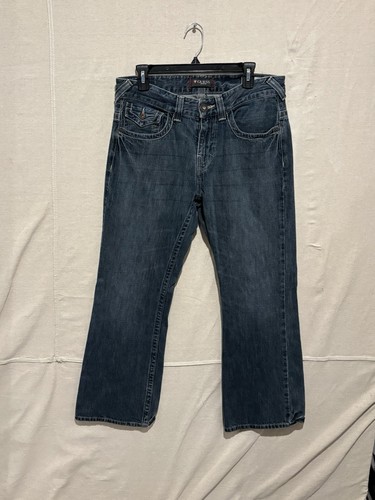Vintage GUESS Jeans Mens 33x30 Relaxed Boot Cut Rancho Fit Blue Dark Wash
