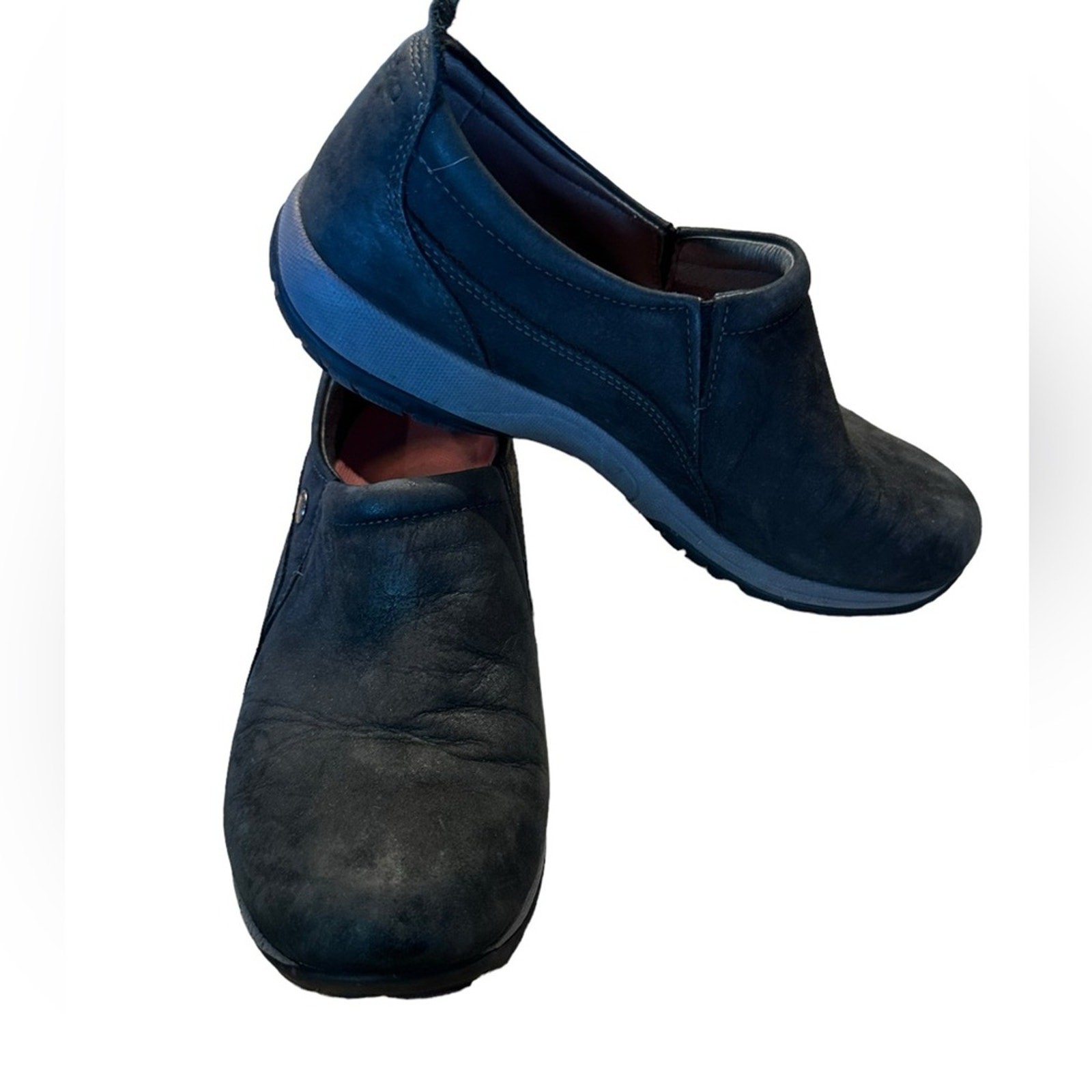 SAOLA Zoccoli slip on donna Dansko Ryka neri in camoscio nabuk con suola Vibram 40 (9)