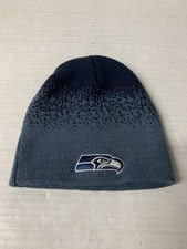 NFL Seattle Seahawks Beanie Knit Winter Hat Youth One Size Fits Most Blue-RARE 