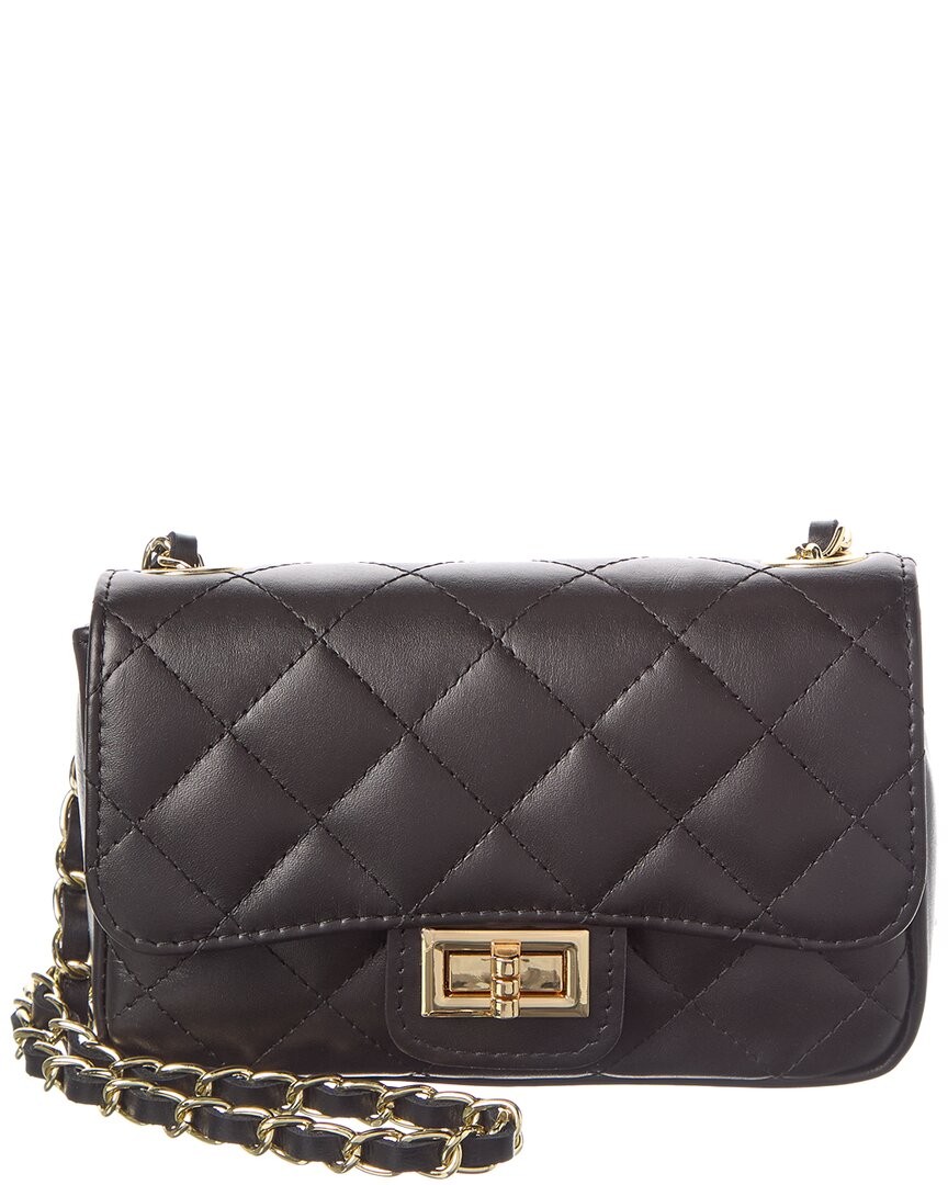 Persaman New York Nora Quilted Leather Crossbody Womens Black 15590₽