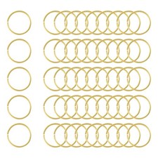50Pcs Open Jump Rings 15mm/0.59" Brass Jump Ring Connectors 1mm Thick O Rings