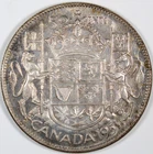 1951 Canada 50 Cent Almost Uncirculated Plus Low Mintage KM-45 Free Shipping