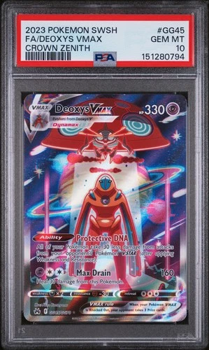 Deoxys Vmax GG45 2023 Pokemon Sword And Shield Crown Zenith PSA 10
