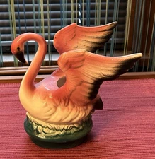 Vintage 50's Mid-Century Miami Modern California Pottery Flamingo Planter