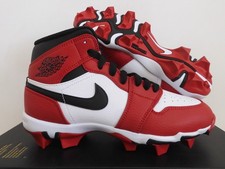 Nike Air Jordan 1 Mid Youth Cleat Chicago Baseball Football Sz 5.5Y HF6883-106