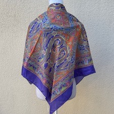 Ralph Lauren purple label silk paisley scarf
