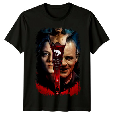 Das Schweigen der Lämmer (1991) Filmplakat inspiriert T-Shirt Retro 80er Tee