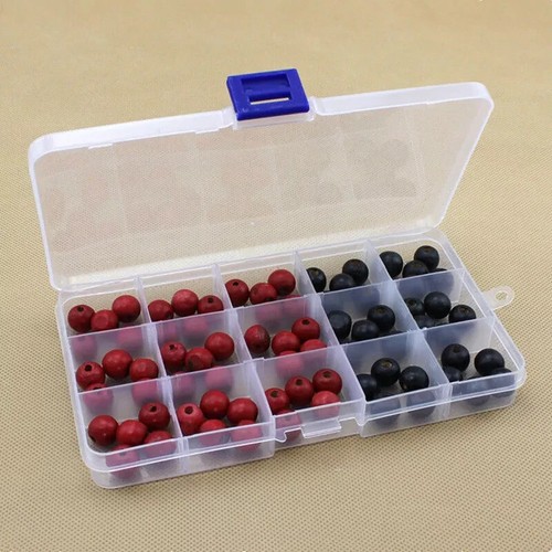 3 x Transparent 15 Removable Section Compartment Organiser Box Plastic divider - Picture 6 of 9