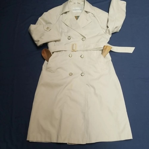 Women's Dannimac Beige double breasted Coat Trench Mac Macintosh Coat UK 12P - Picture 5 of 22