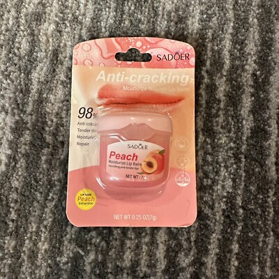 Lip Balm Peach Lip Mask Hydrating Anti Cracking Smooth Soft Lips Repair US New