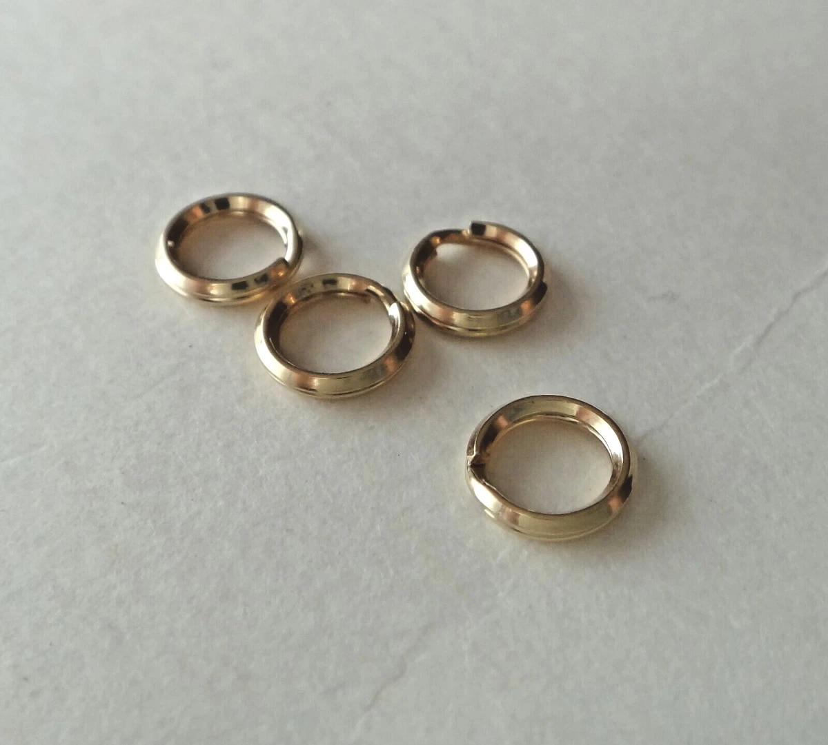 4 Gold Filled 6 mm Split Rings to Attach Charms to Bracelet eBay