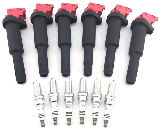 6 Ignition Coils for BMW 128 325i 328xi 330i 525i 528xi Z4 NGK & NGK