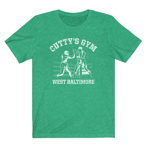 CUTTY'S GYM "Vintage Look" 50/50 Blend Gym T-Shirt - The Wire BOXING Baltimore - Picture 2 of 10
