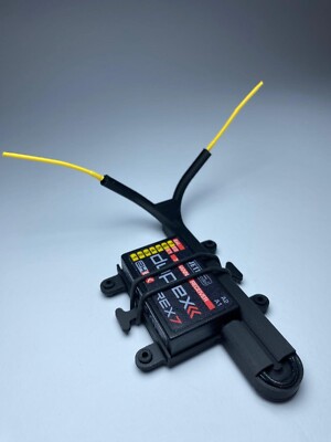 Empfängerhalter für Jeti REX 7 / Assist mit eingebauter Antennenführung
