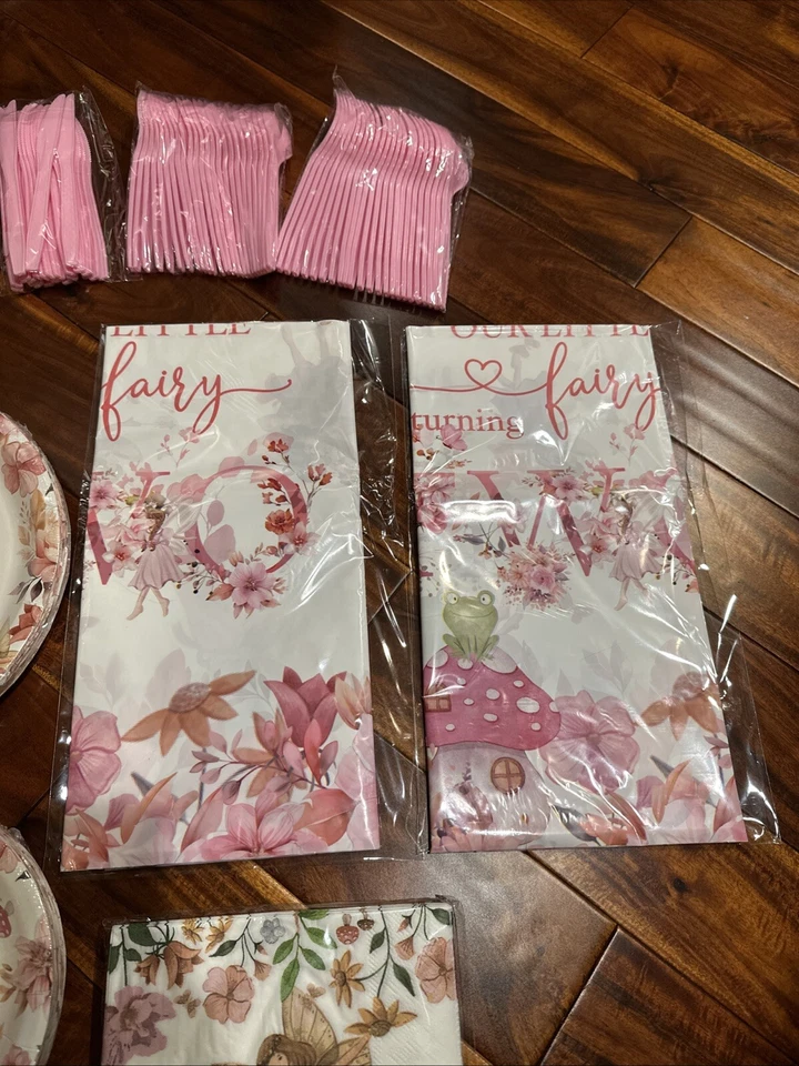 Party Supplies 2nd Birthday Kids Toddler Cups Plates Napkins Tablecloth Utensils - Image 3 of 4