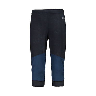 CMP Mädchen Laufhose Lauftight GIRL PANT 3/4 HYBRID dunkelblau atmungsaktiv