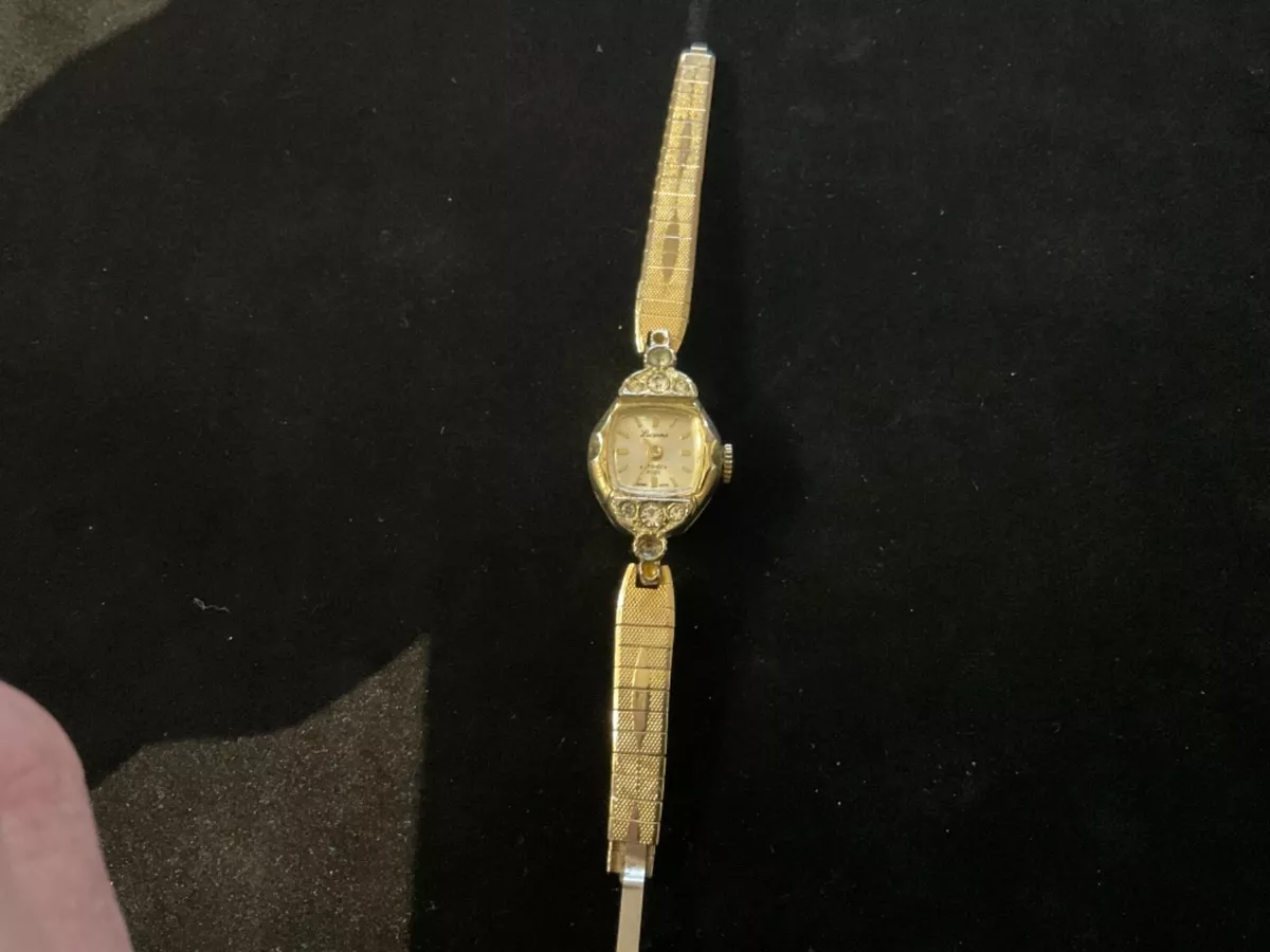 Rare Vintage Ladies Lucerne Mechanical Wrist Watch Gold Tone Tested