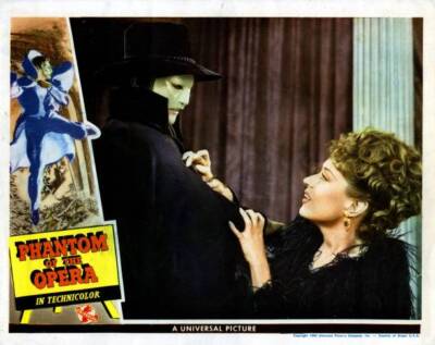 Phantom Of The Opera Lobby Card Claude Rains Jane Farrar 1943 Old Photo