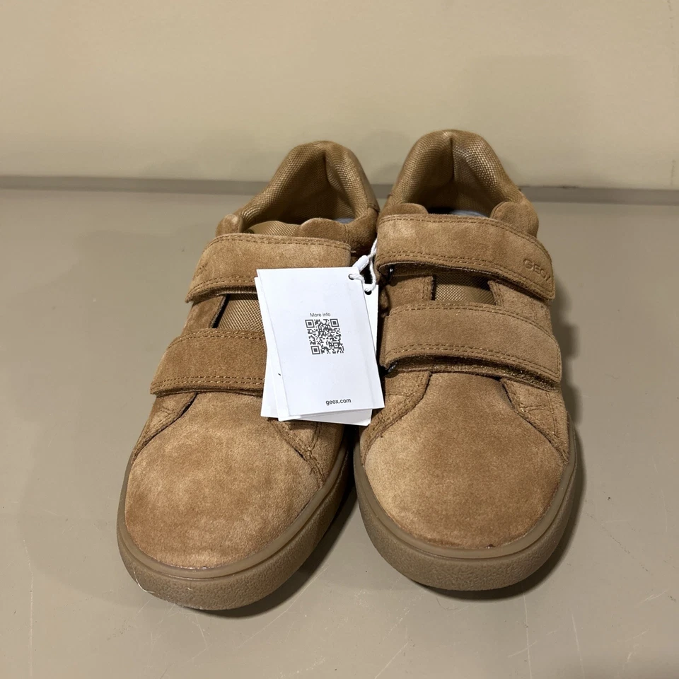 Geox Respira J Theleven D Zapatillas de Gamuza Marrón, Correas, Sin Corbata US 5 37 Antibac Foto 2 de 4