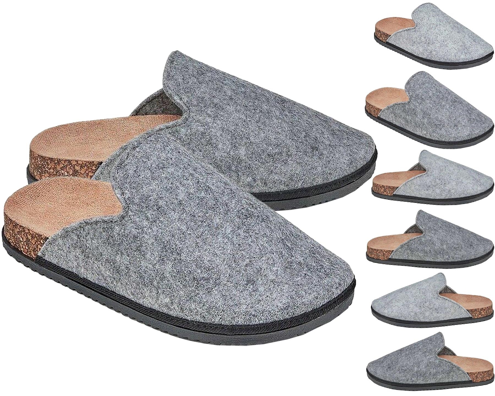 SAOLA Pantofole donna feltro caldo suola dura intasata mulo scarpe slip on slider donna