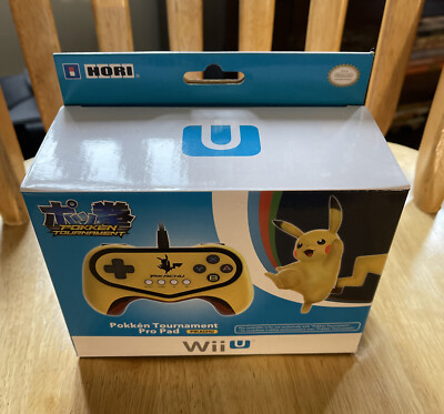 Wired HORI Wii U Pokken Tournament Pro Pad Pikachu Edition Pokémon Controller