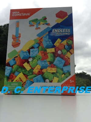 MEGA CONSTRUX ENDLESS BUILDING! VIBRANT BOX OF BLOCKS 130 PIECE AGE5+ NEW IN BOX