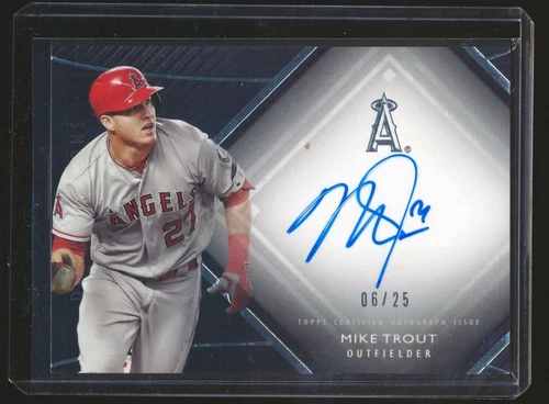 Mike Trout 2017 Topps Diamond Icons Autographs Auto 6/25 