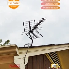 2025 Outdoor Digital Amplified HDTV TV Antenna 4K HD VHF UHF FM Ultimate Range