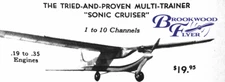Live Wire SONIC CRUISER PLAN to Scratch-Build a 66" deBolt RC Model Airplane 