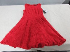 CITY STUDIO - Red Day Lace Fit Flare Dress Size 3 - Sleeveless - NEW with Tags