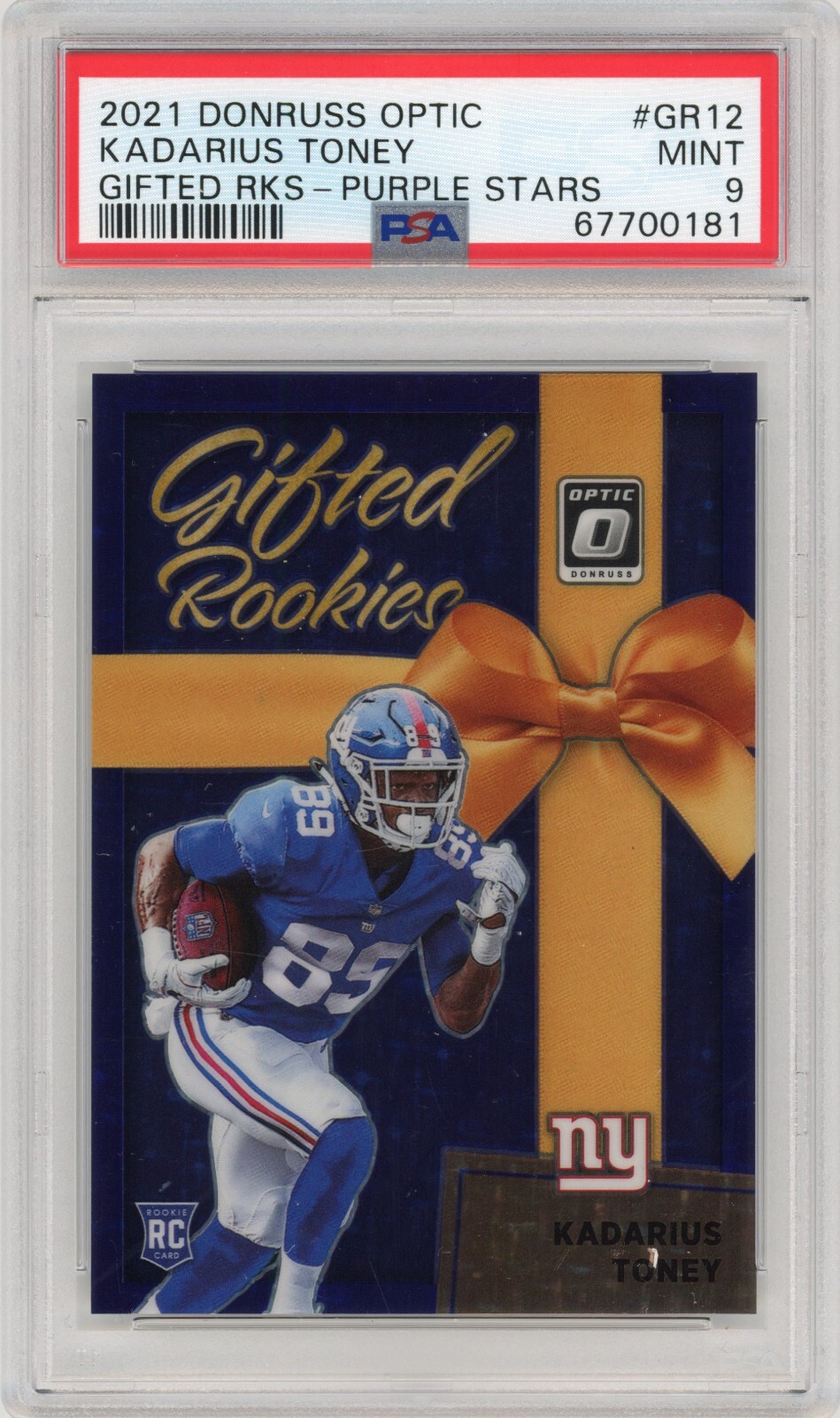 Kadarius Toney Panini Donruss Optic Gifted Rookies #GR12 Purple Star