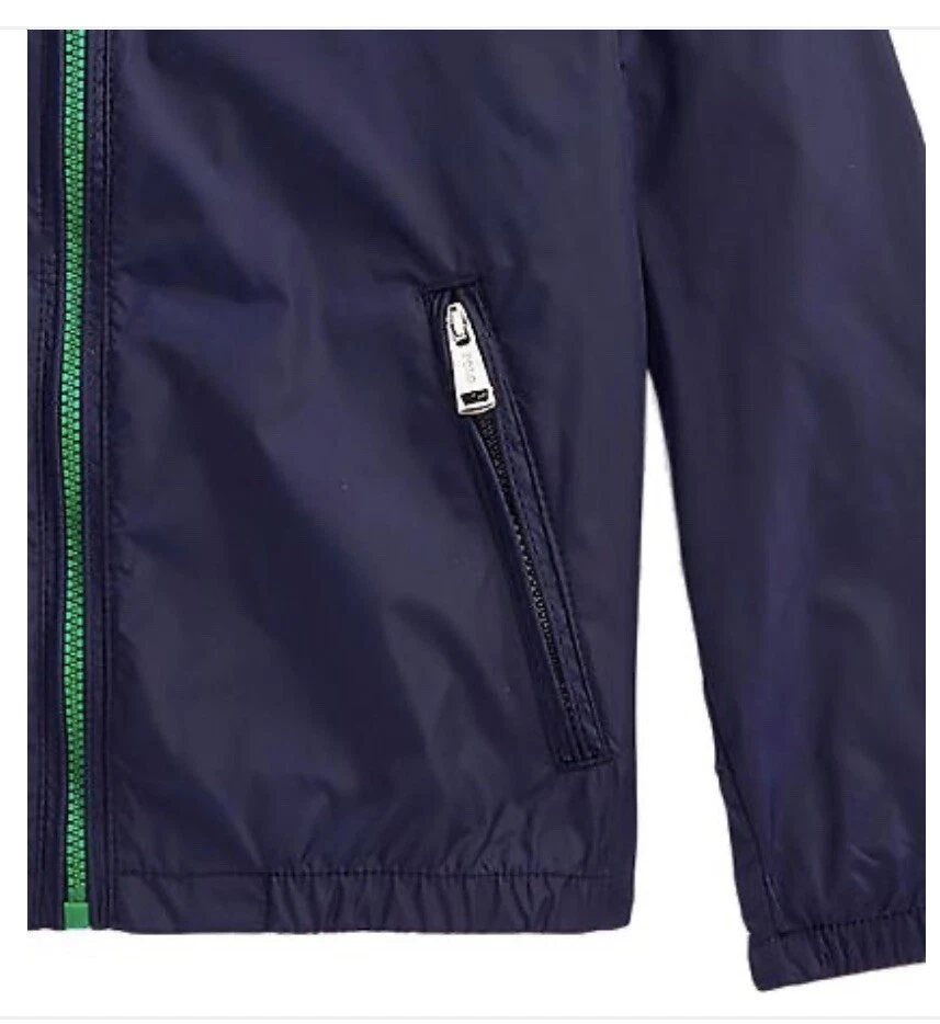 BNWT Polo Ralph Lauren Navy Hooded Windbreaker Jacket Age 14-16 Years - Image 4 of 4