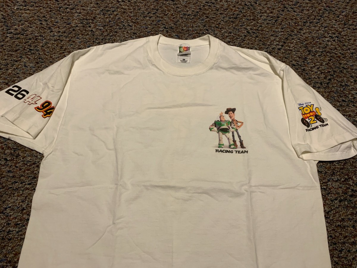 新品未使用　TOY STORY RACING TEAM Tシャツ TOY STORY 2 Racing Team rare vintage promo shirt XL Walt