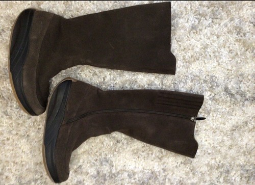 Swiss Womens Ladies Brown US 9.5 Rocker Boots Toning - Picture 3 of 11