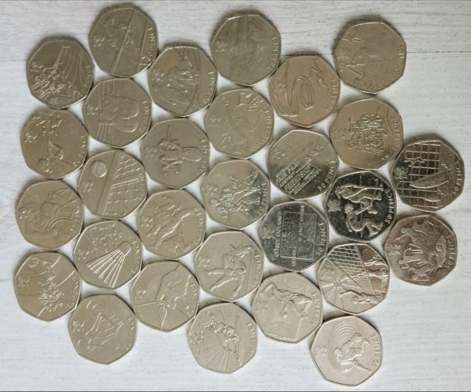 Full set (29) Olympic Games 50p coins inc. Offside, Judo, Wrestling eBay