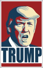 TRUMP (Donald Trump)  - MAGA - Shepard Fairey Style - Printed Decal / Sticker