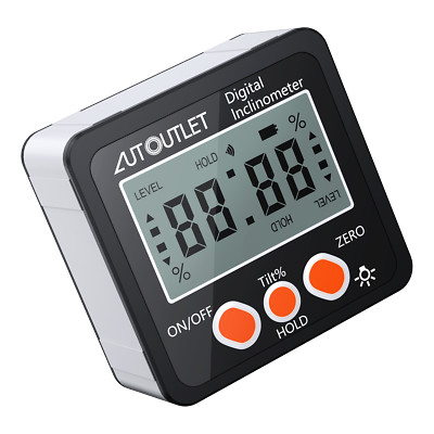 LCD Digital Winkelmesser  0-360° IP54 Neigungsmesser Magnet Level Box Inclinomer