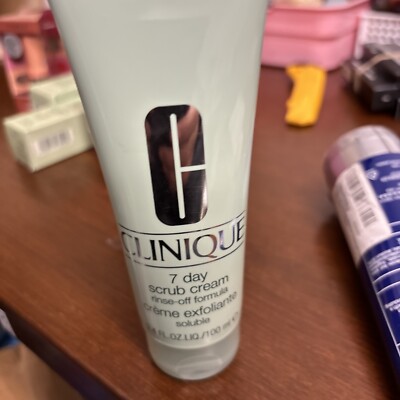 Clinique 7 Day Scrub Cream Rinse Off Formula Facial Scrubs  3.4oz/100ml New
