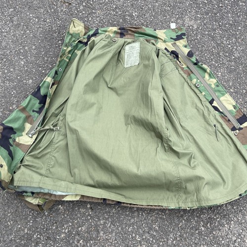 US Army Surplus Issue M81 Woodland M65 Cold Weather Jacket Camouflage Coat - Foto 8 di 15